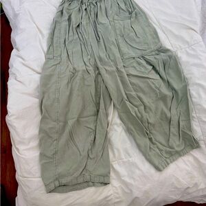 Free People Light Green Relaxed Pants